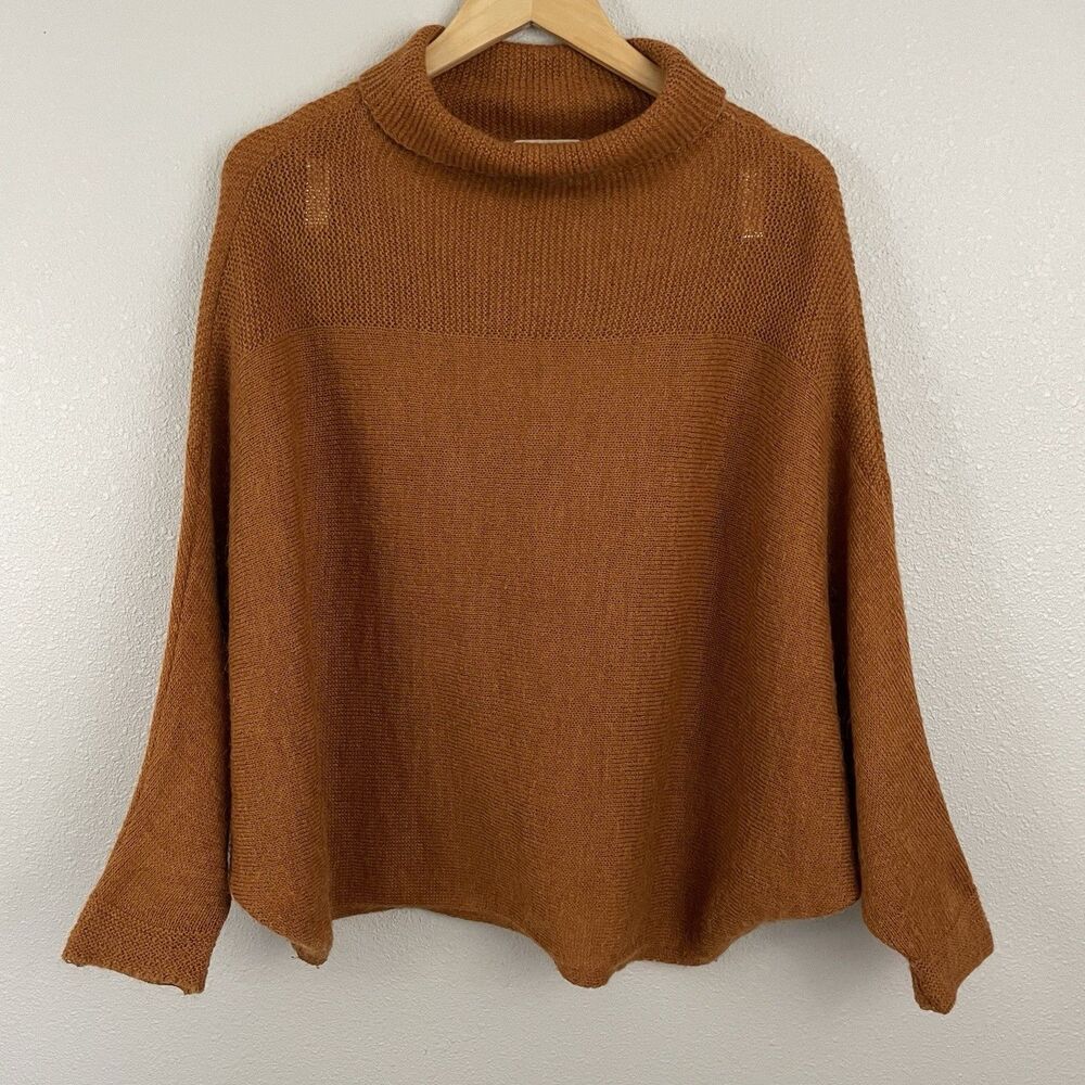 Anthropologie Alphamoment L/XL Mohair Blend Turtleneck Dolman Sleeve Sweater